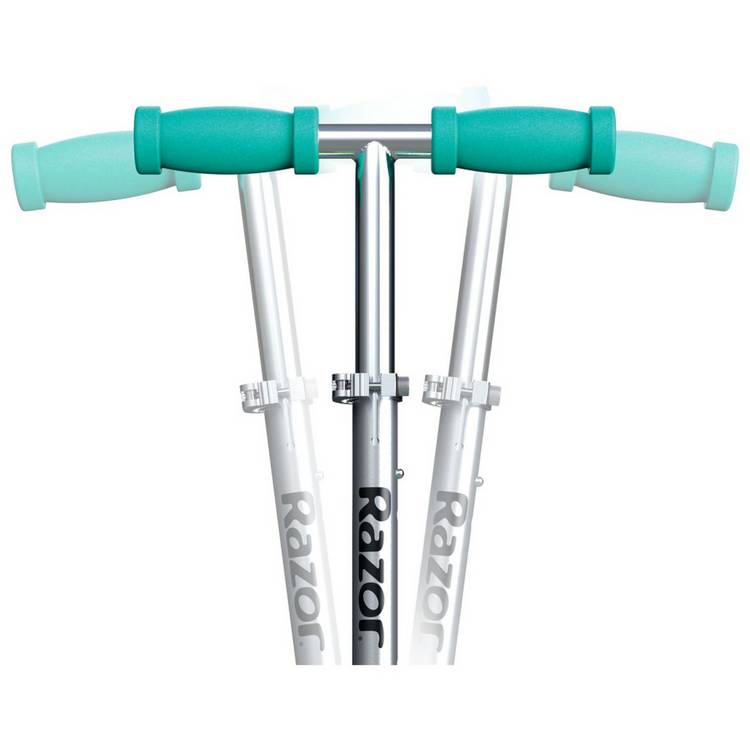 Razor Rollie DLX teal kids scooter with seat (British brand)