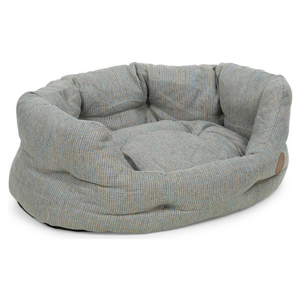 Petface Meadow Weave oval pet bed medium, imported from the UK