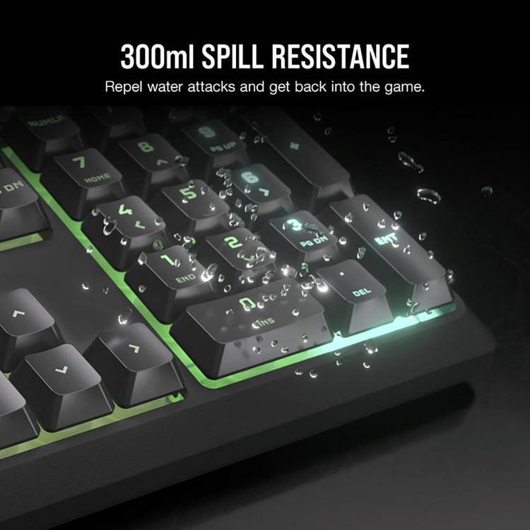 Corsair K55 Core Steel wired gaming keyboard grey, UK version