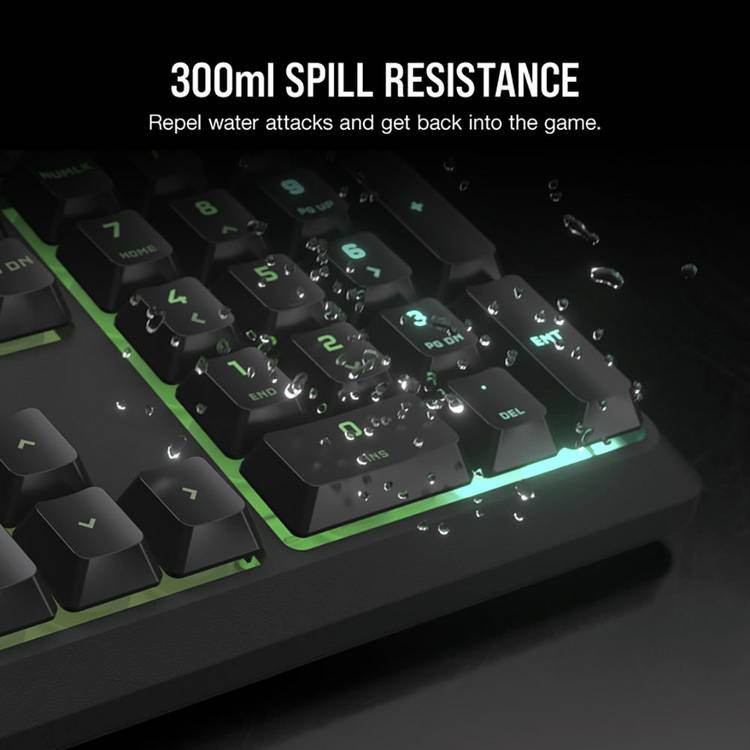 Corsair K55 Core Steel wired gaming keyboard grey, UK version