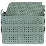 Strata Urban plastic storage baskets lilypad green 3 x 12L - British product