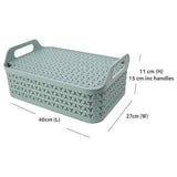 Strata Urban plastic storage baskets lilypad green 3 x 12L - British product