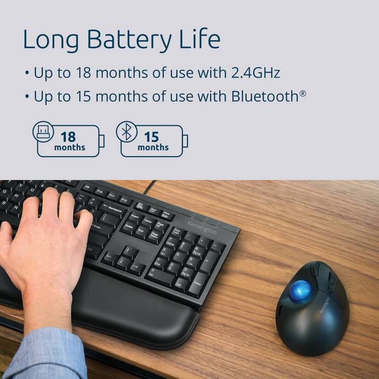 Kensington Pro Fit Trackball Wireless Mouse Black, imported from the UK