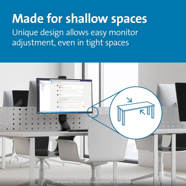 Kensington single monitor arm black up to 27 inch (British brand)