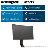 Kensington single monitor arm black up to 27 inch (British brand)