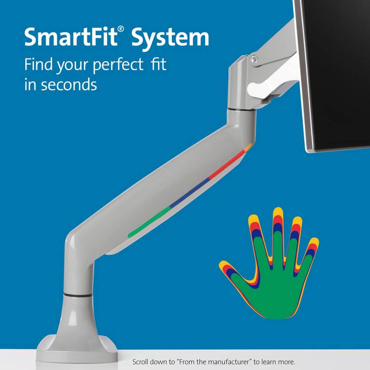 Kensington SmartFit monitor arm grey 13-32 inch (British brand)