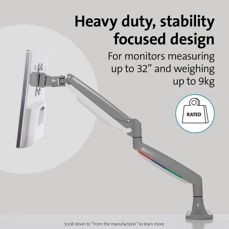 Kensington SmartFit monitor arm grey 13-32 inch (British brand)