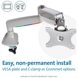 Kensington SmartFit monitor arm grey 13-32 inch (British brand)