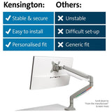Kensington SmartFit monitor arm grey 13-32 inch (British brand)