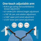 Kensington SmartFit dual monitor arm for 13-34 inch screens (British brand)