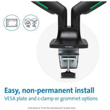 Kensington SmartFit dual monitor arm for 13-34 inch screens (British brand)
