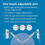 Kensington Dual Monitor Arm Grey (British brand)