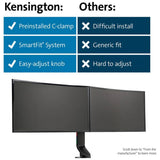 Kensington SmartFit black dual monitor arm - British product