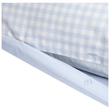 Argos Home cotton gingham sky blue bedding set single (British brand)