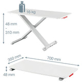 Leitz standing desk converter white compact footprint, UK version