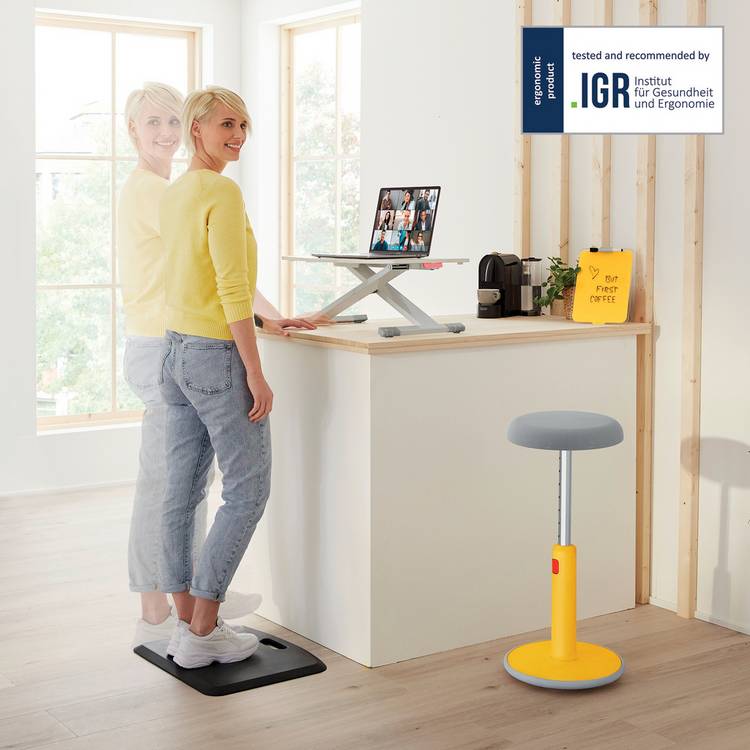 Leitz standing desk converter white compact footprint, UK version