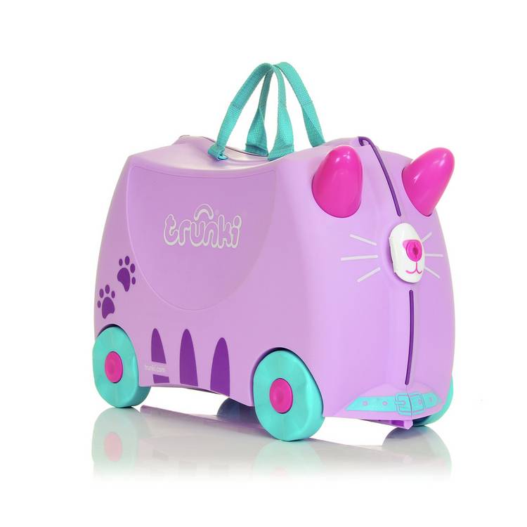 Trunki Cassie Cat ride-on suitcase purple - British product