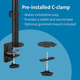 Kensington vertical stacking dual monitor arm - British product