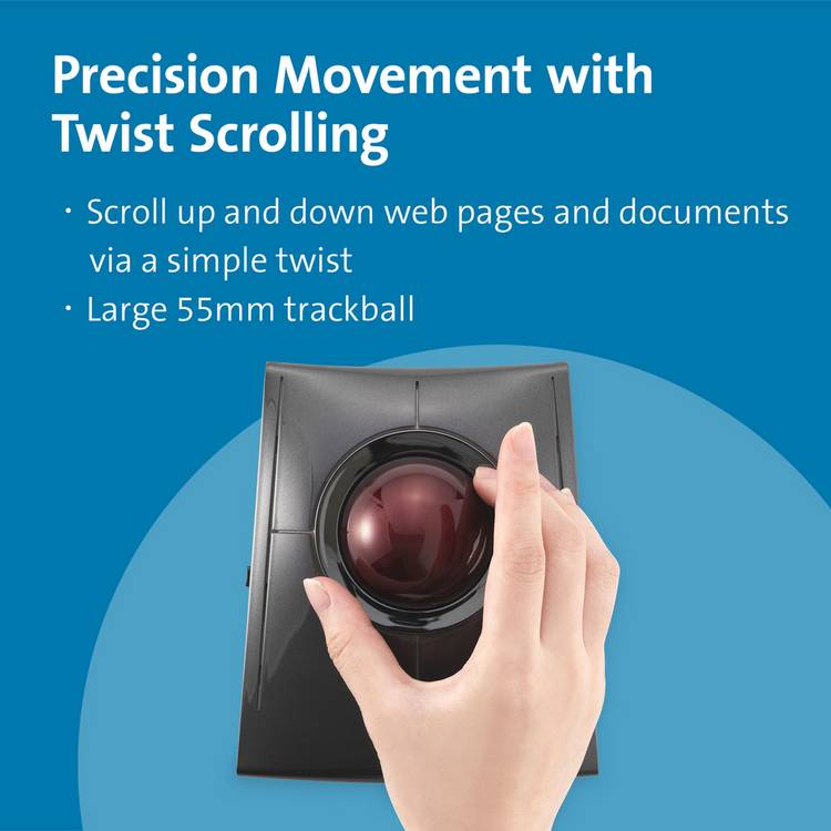 Kensington SlimBlade Pro trackball wireless mouse (British brand)