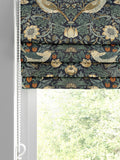 William Morris Strawberry Thief velvet roman blind, UK version