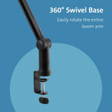Kensington boom arm black, imported from the UK