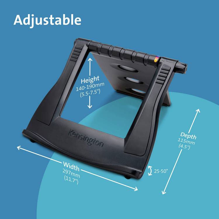 Kensington SmartFit laptop cooling stand black - British product