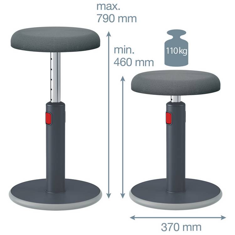 Leitz Ergo Cosy Active Sit Stand Stool adjustable, imported from the UK