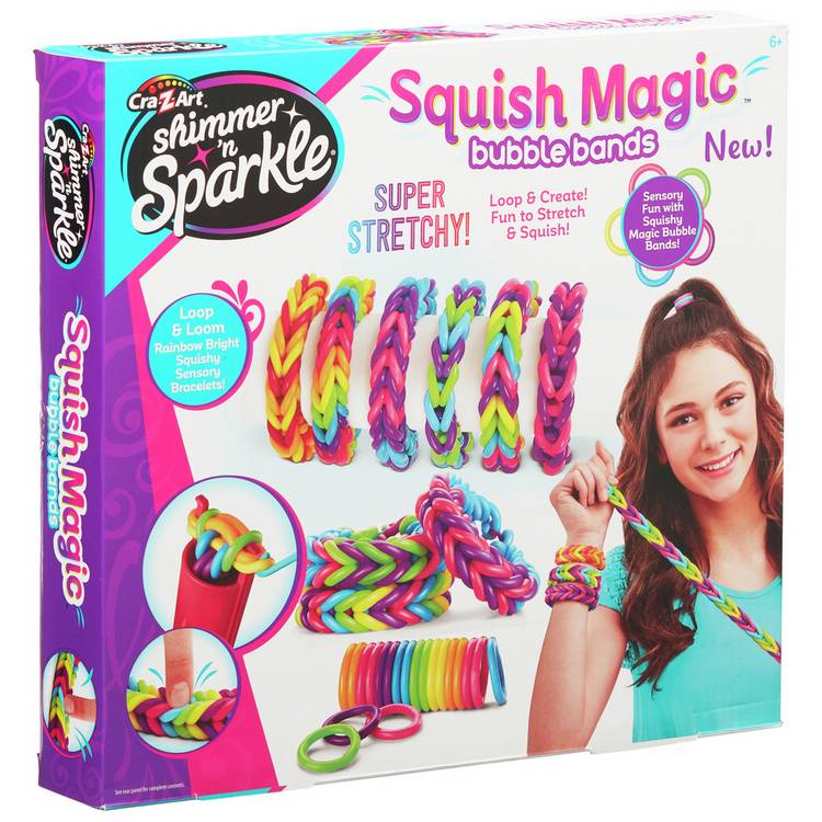 Shimmer N Sparkle Squish Magic Bubble Bands craft kit, UK version