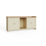 GFW Lancaster cream 2 door shoe storage bench, imported from the UK
