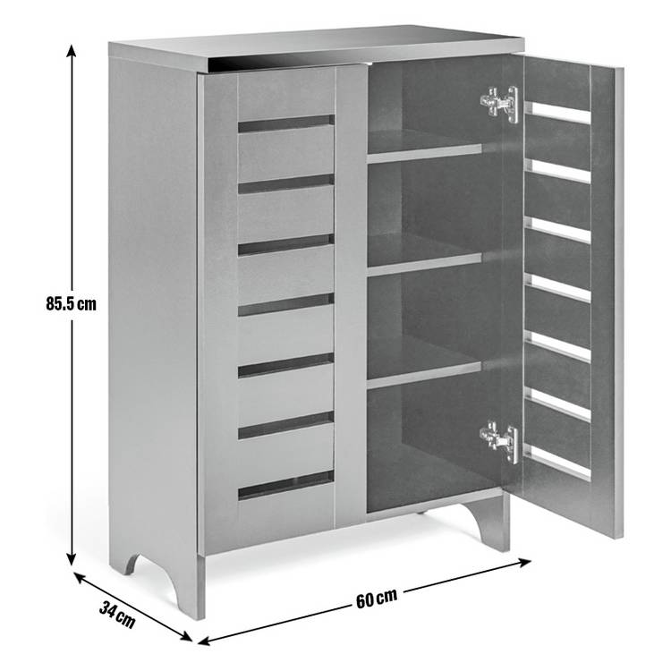 Argos Home black slatted shoe cabinet - British product