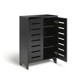 Argos Home black slatted shoe cabinet - British product