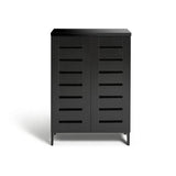 Argos Home black slatted shoe cabinet - British product