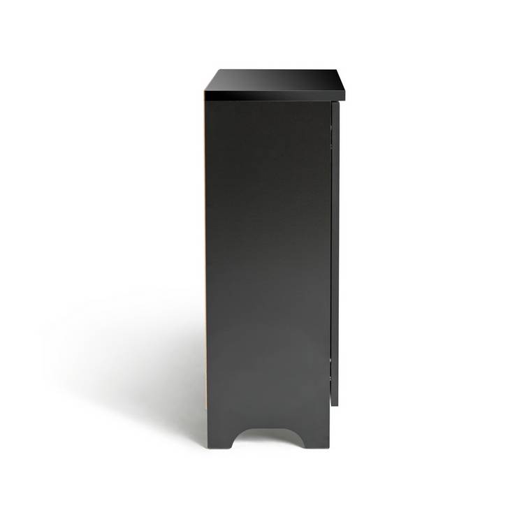 Argos Home black slatted shoe cabinet - British product