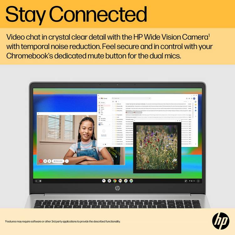 HP Chromebook Celeron 4GB 128GB 15.6in - British product