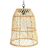 Habitat warm white rattan hanging light 27cm, imported from the UK