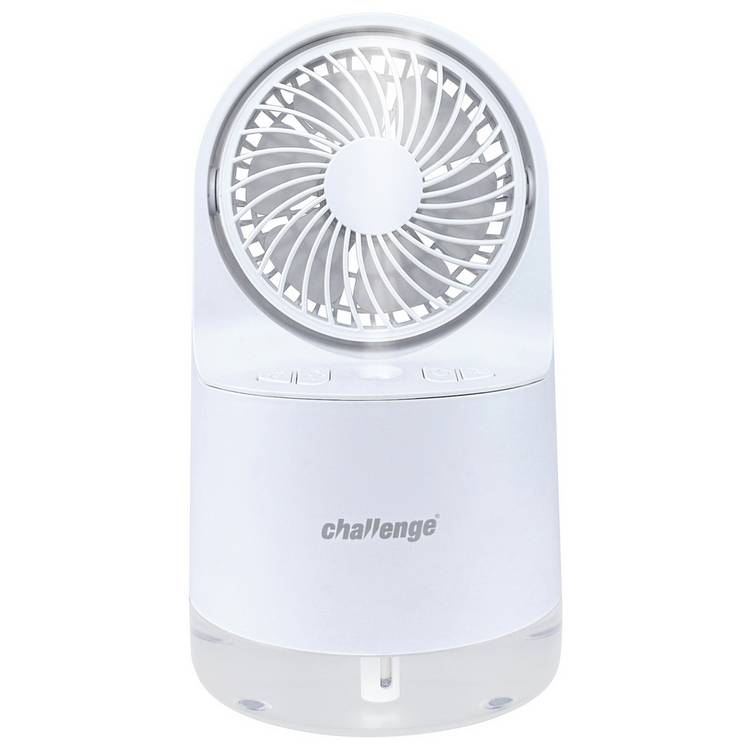 Challenge white desk fan 4 inch, UK version