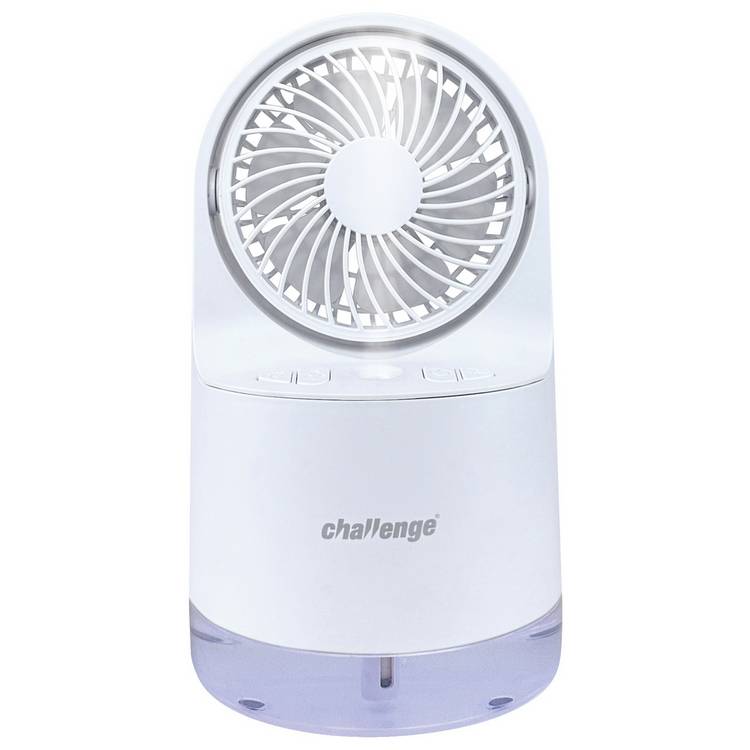 Challenge white desk fan 4 inch, UK version