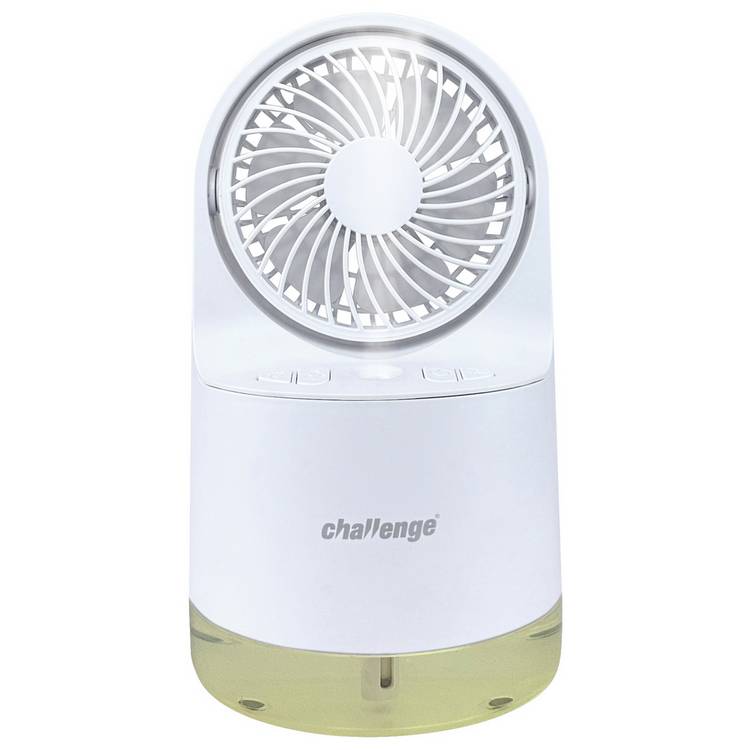 Challenge white desk fan 4 inch, UK version