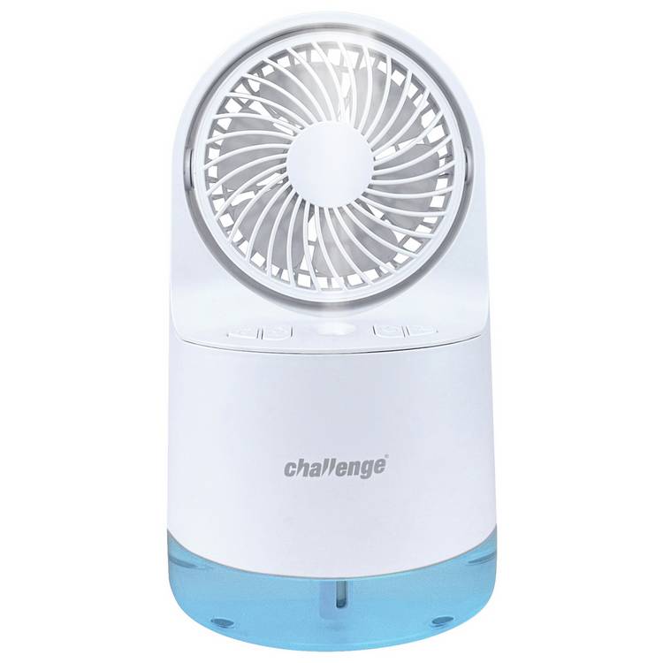 Challenge white desk fan 4 inch, UK version