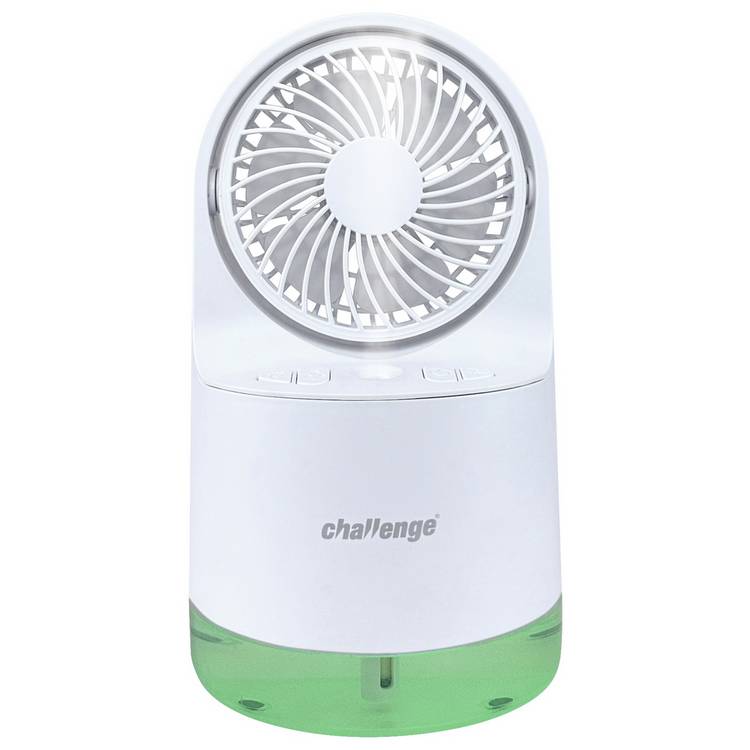 Challenge white desk fan 4 inch, UK version