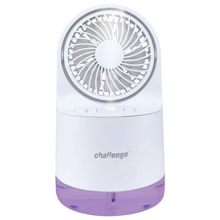 Challenge white desk fan 4 inch, UK version