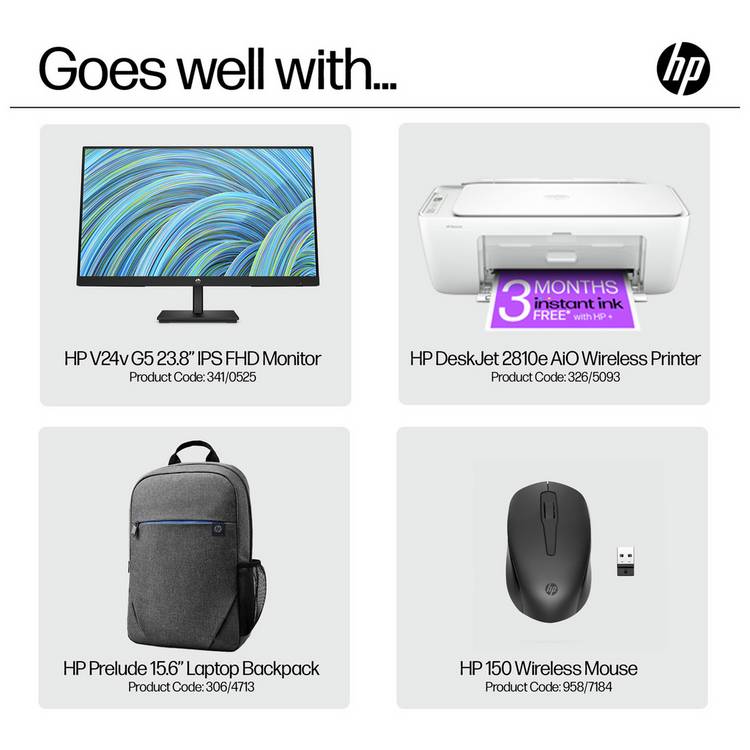 HP 15s laptop with 15.6 inch display - British product
