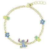 Disney Lilo and Stitch gold plated charm bracelet (British brand)
