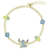 Disney Lilo and Stitch gold plated charm bracelet (British brand)