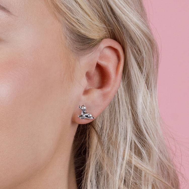 Disney sterling silver Bambi stud earrings 11.2mm (British brand)