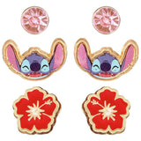 Argos Disney Lilo & Stitch Multicoloured Enamel Stud Earring Set- Buy online at McGrocer