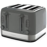 Cookworks illuminated 4-slice toaster stone grey, UK version