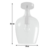 Argos Home glass flush ceiling light satin nickel, UK version