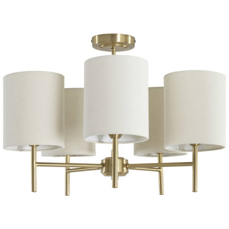 Argos Home brass five-light ceiling light imported from the UK