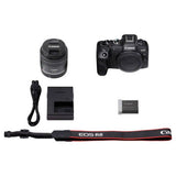 Canon EOS R8 mirrorless camera with RF 24-50mm lens, imported from the UK